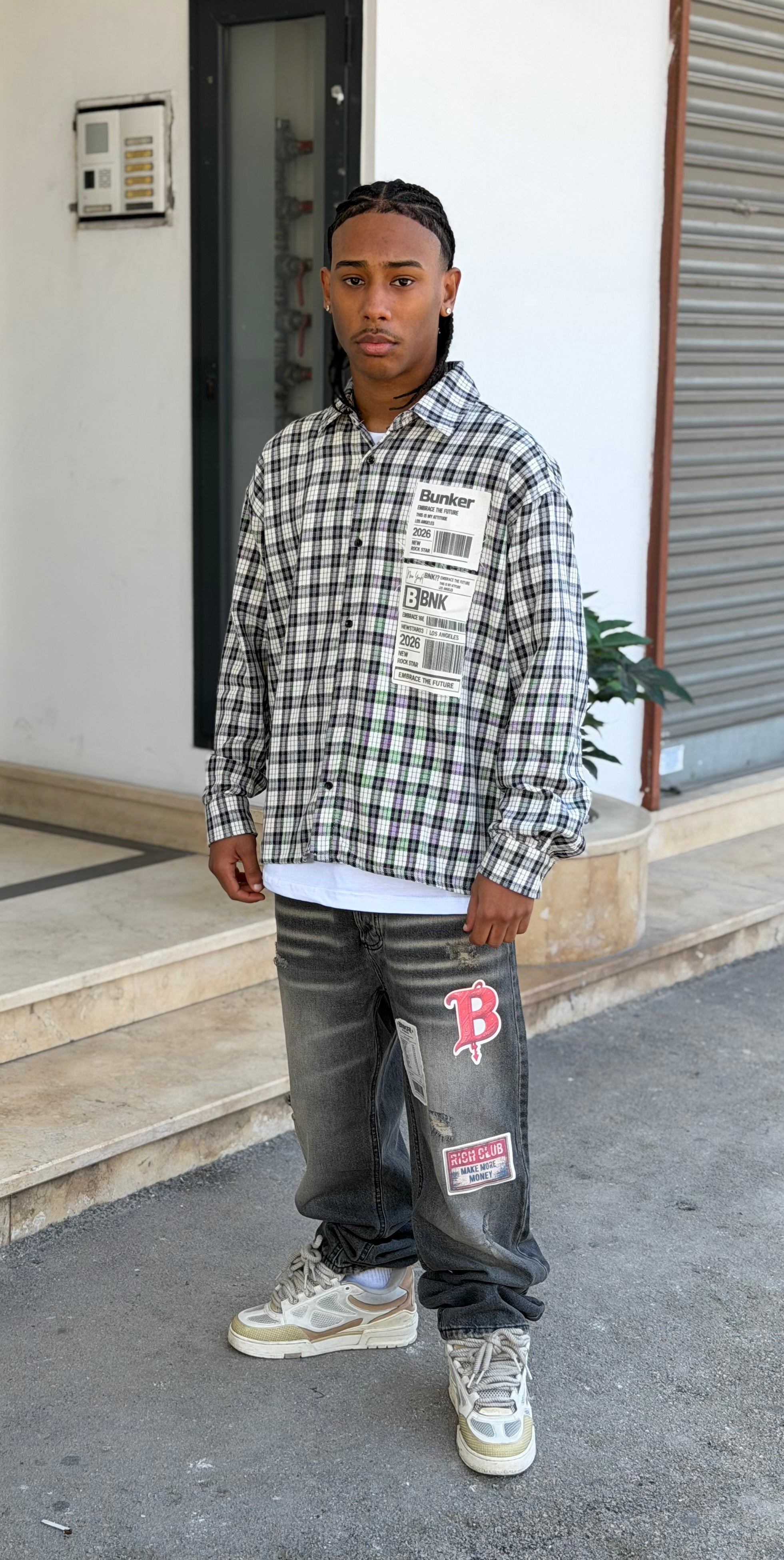 CAMICIA QUADRI BARCODE BUNKED