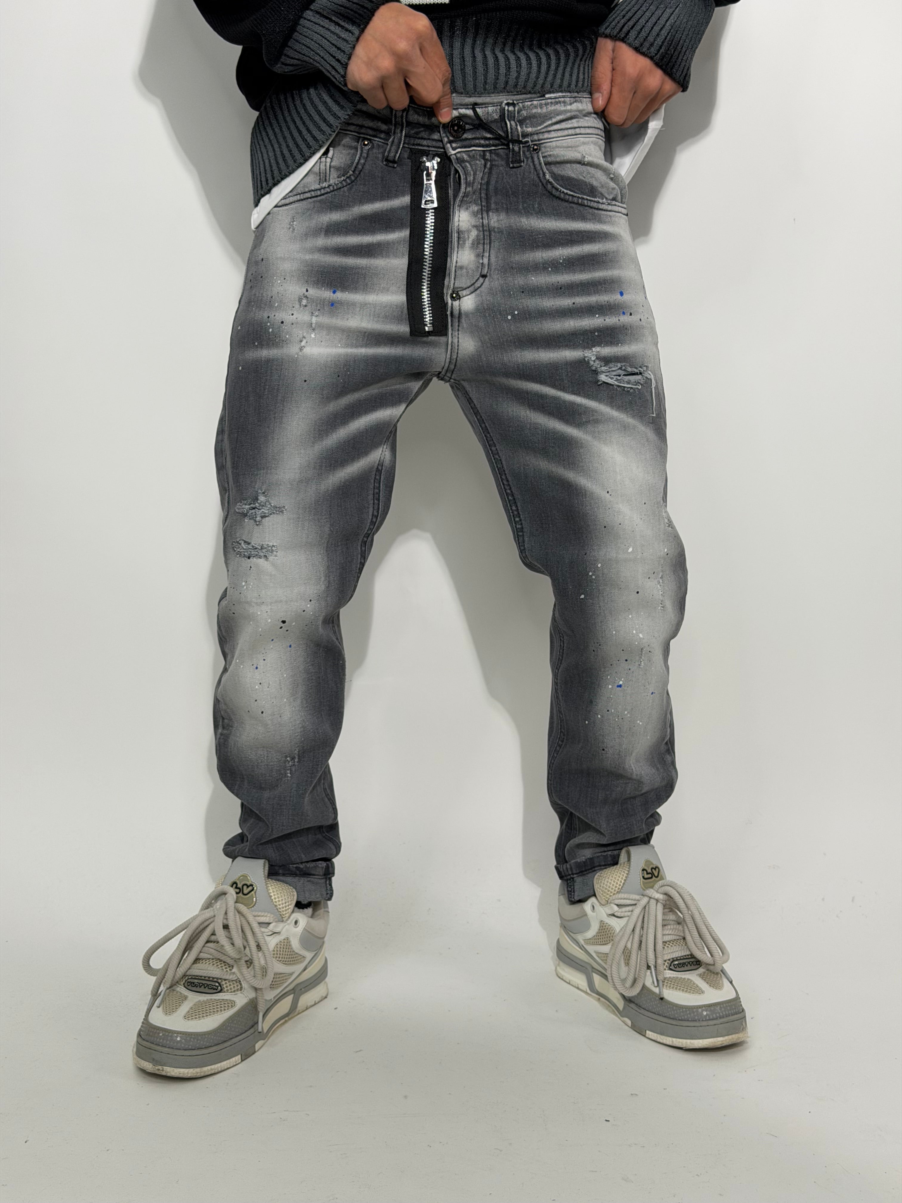 DENIM GAWIN GRAY ZIP 022