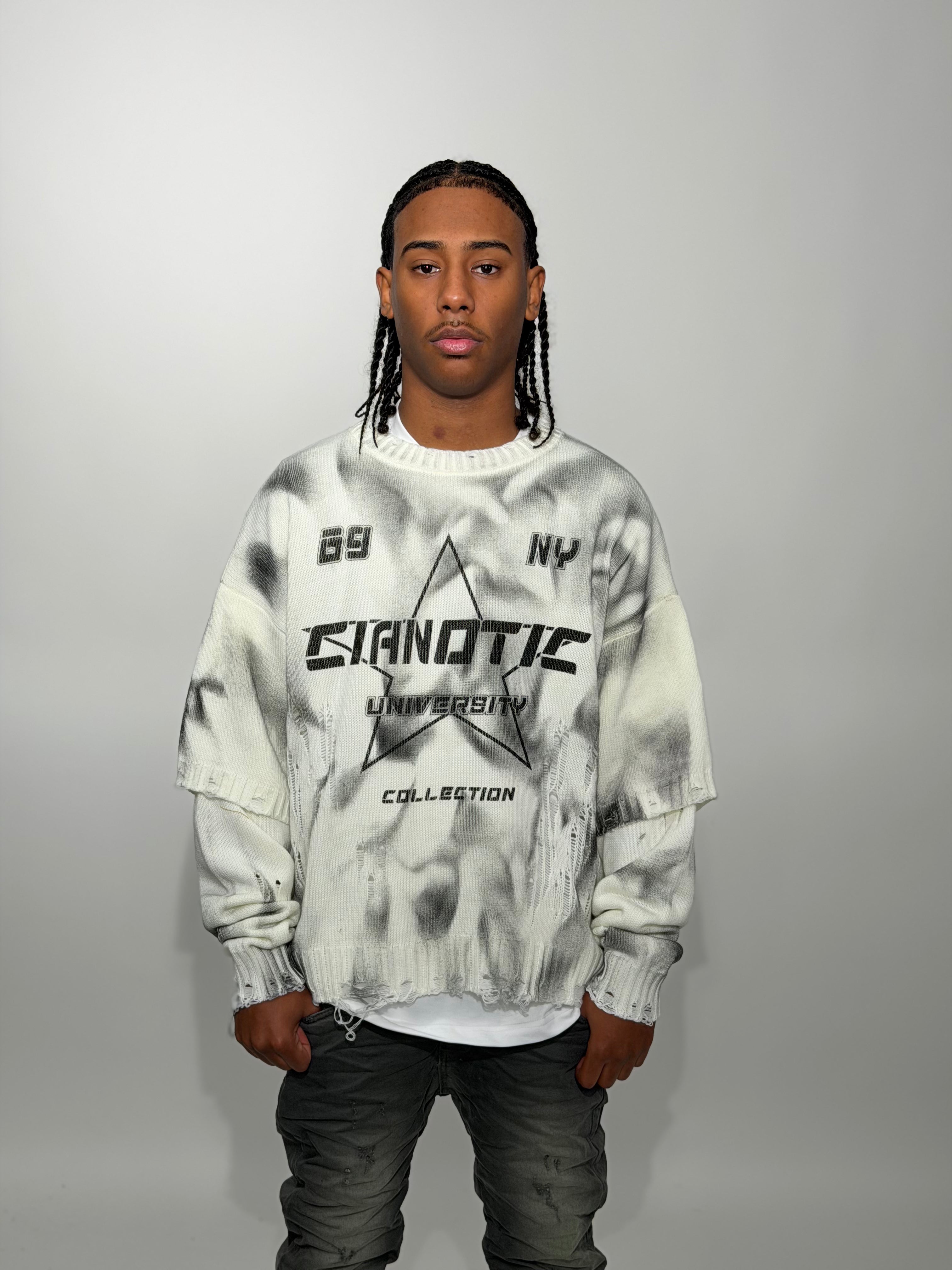 MAGLIONCINO "UNIVERSITY" CIANOTIC