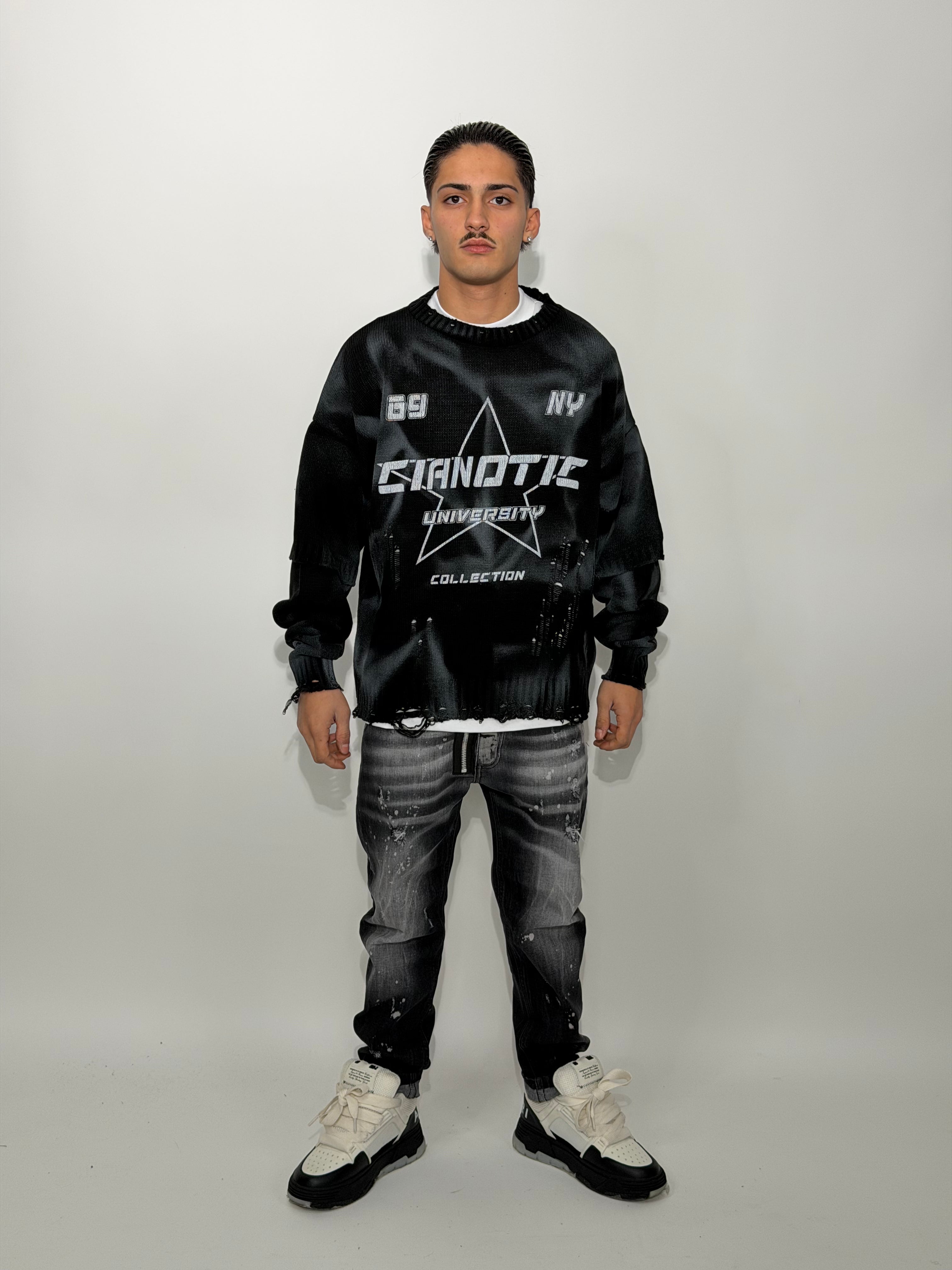 MAGLIONCINO "UNIVERSITY" CIANOTIC