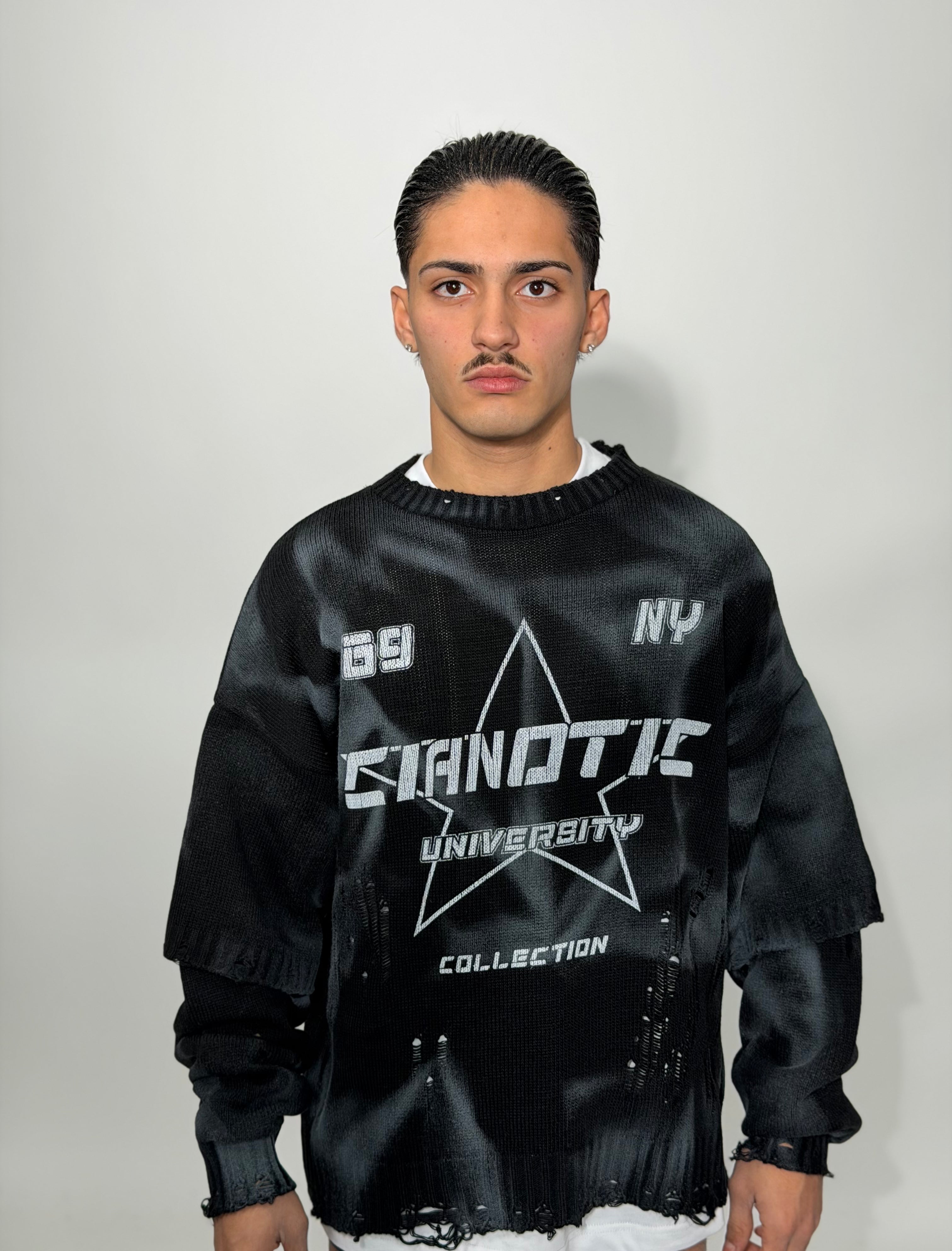 MAGLIONCINO "UNIVERSITY" CIANOTIC