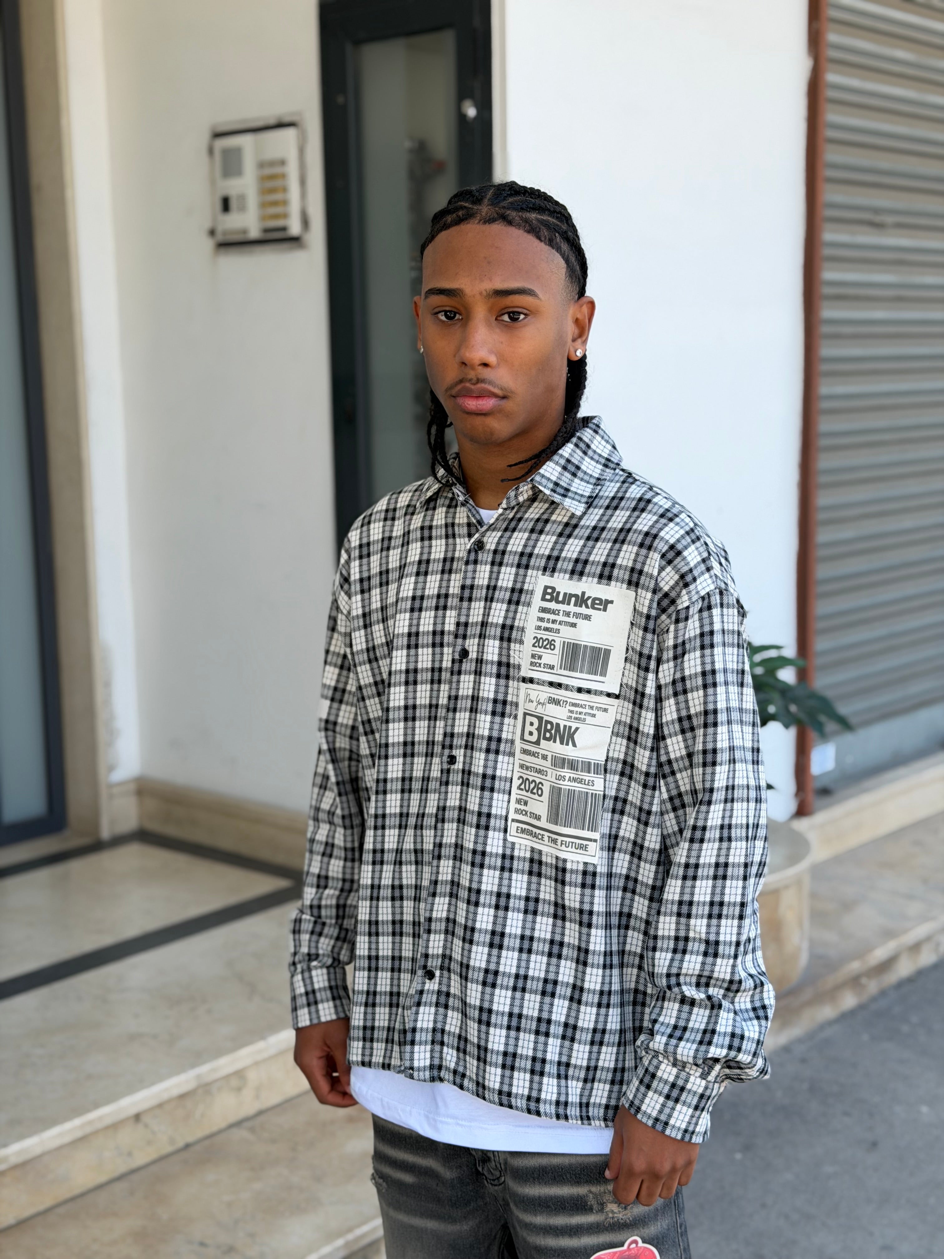 CAMICIA QUADRI BARCODE BUNKED