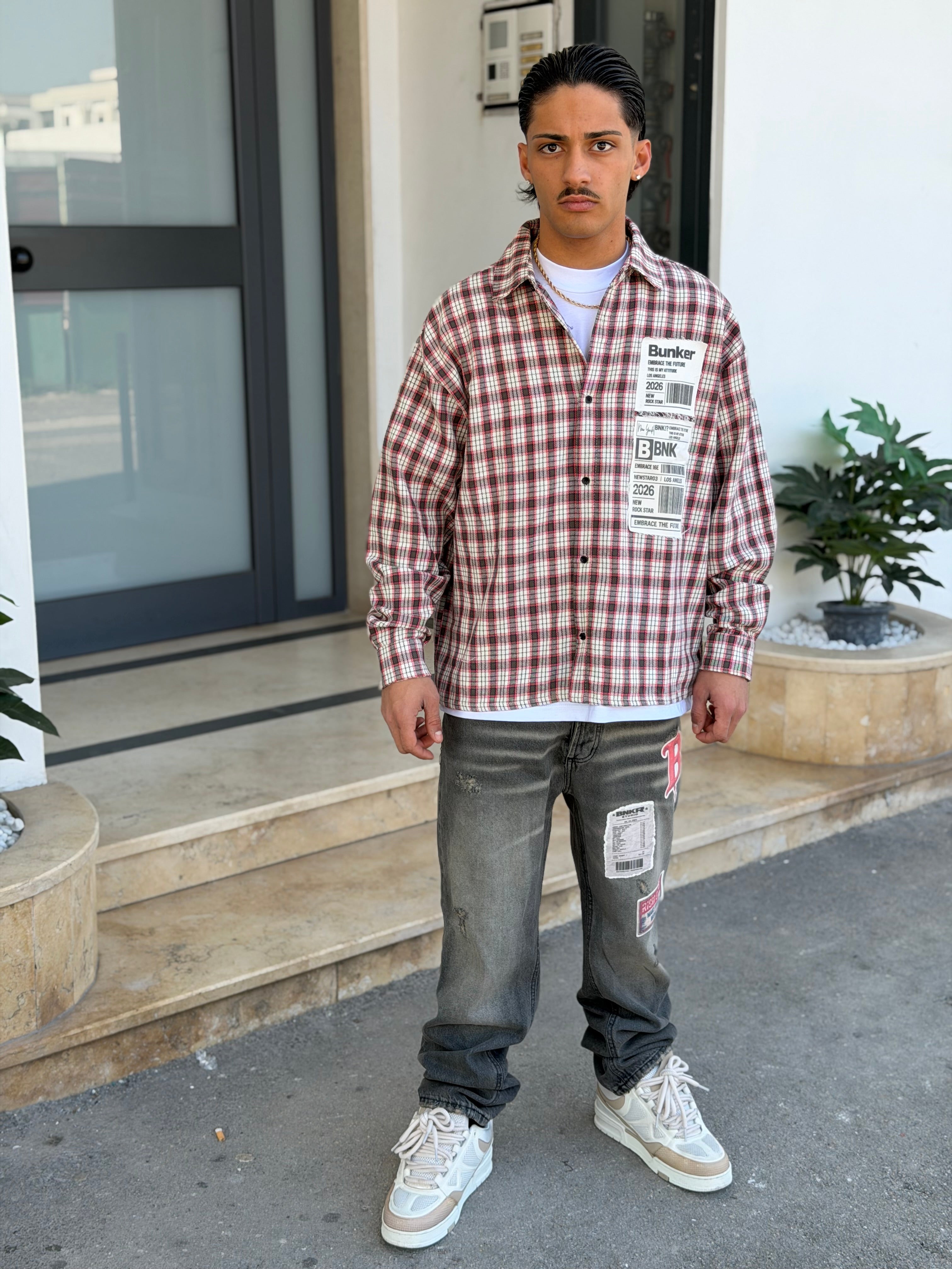 CAMICIA QUADRI BARCODE BUNKED