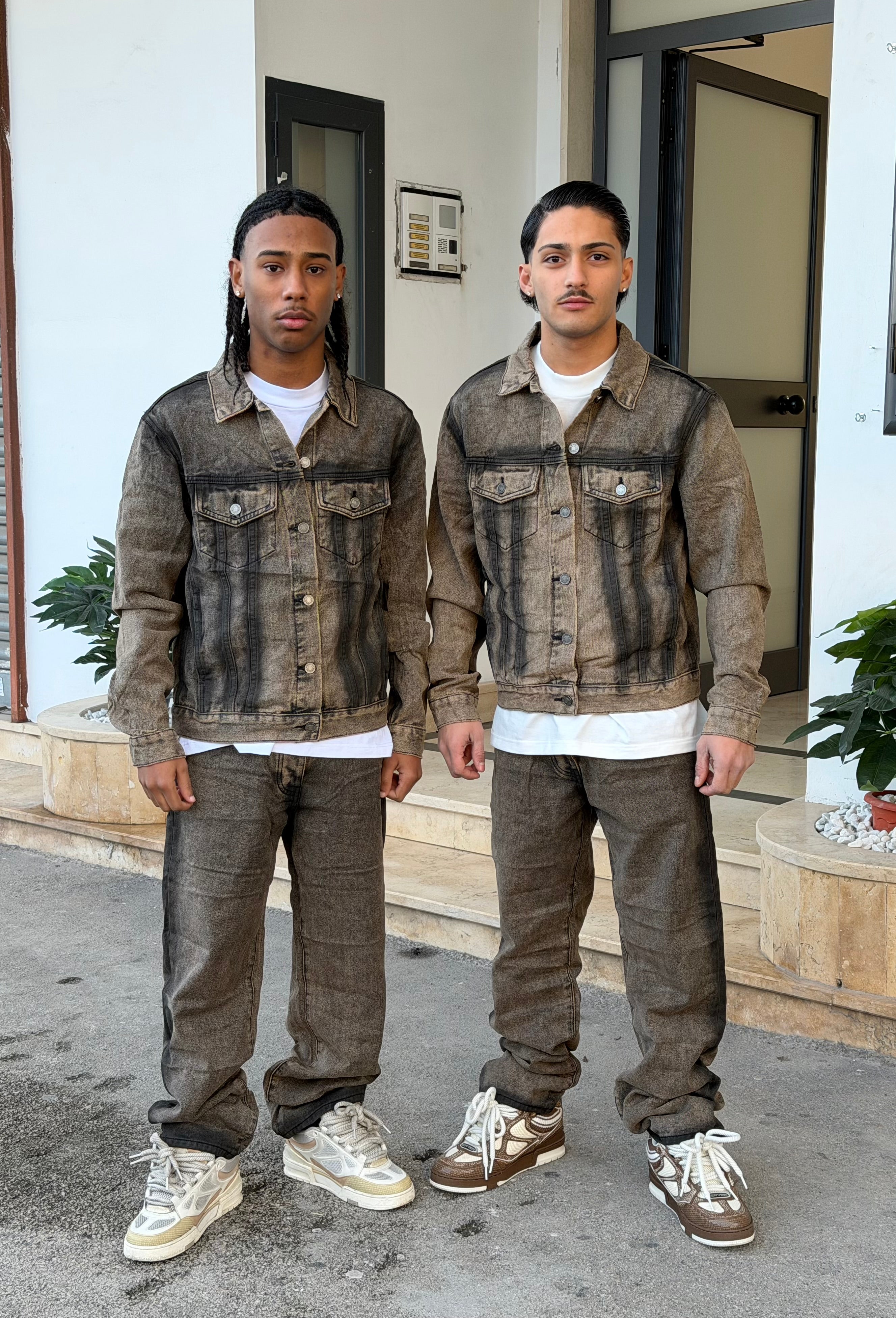 COORDSET DENIM BROWN JC8190G