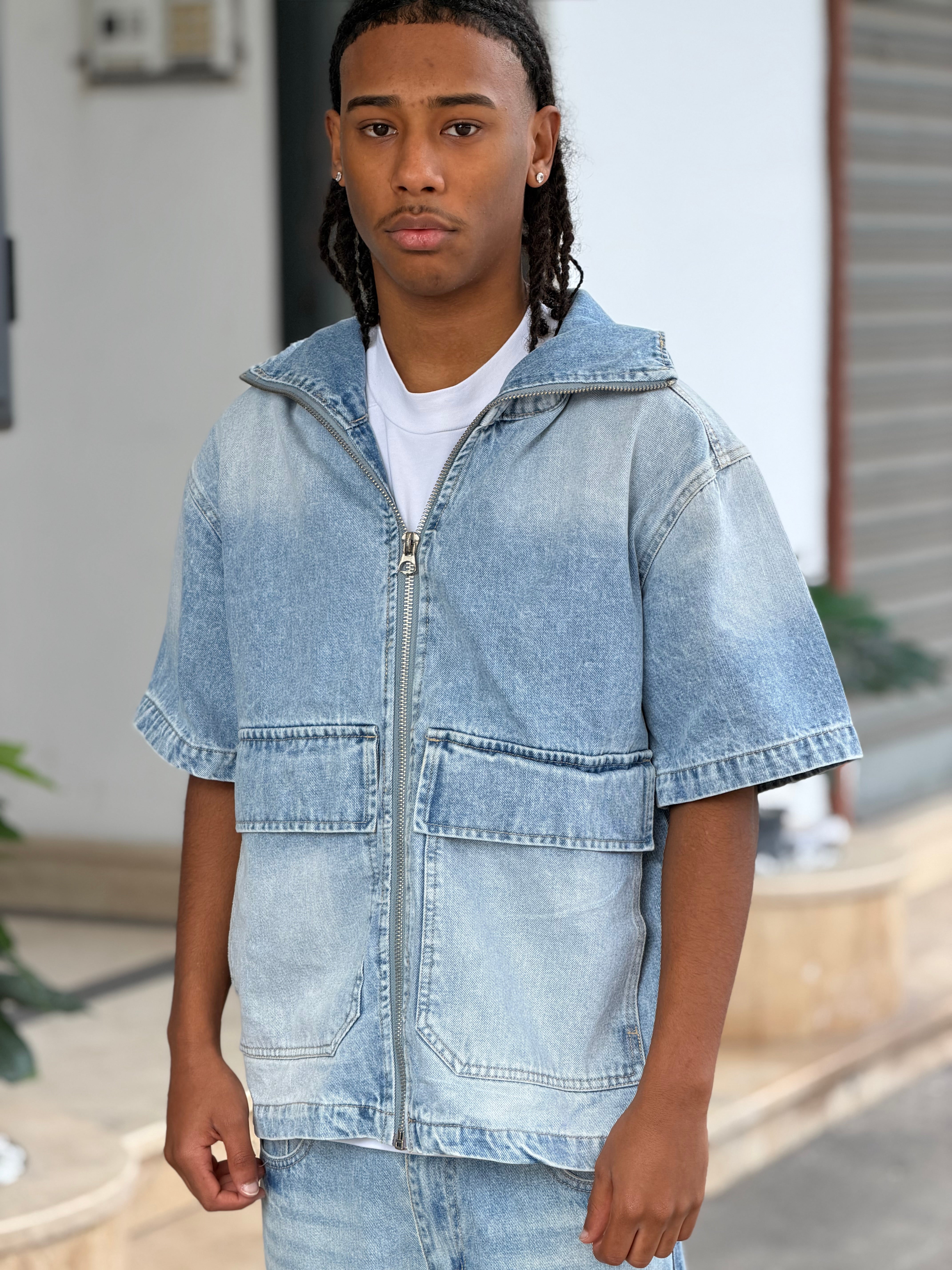 COORDSET DENIM HOODIE M5-431