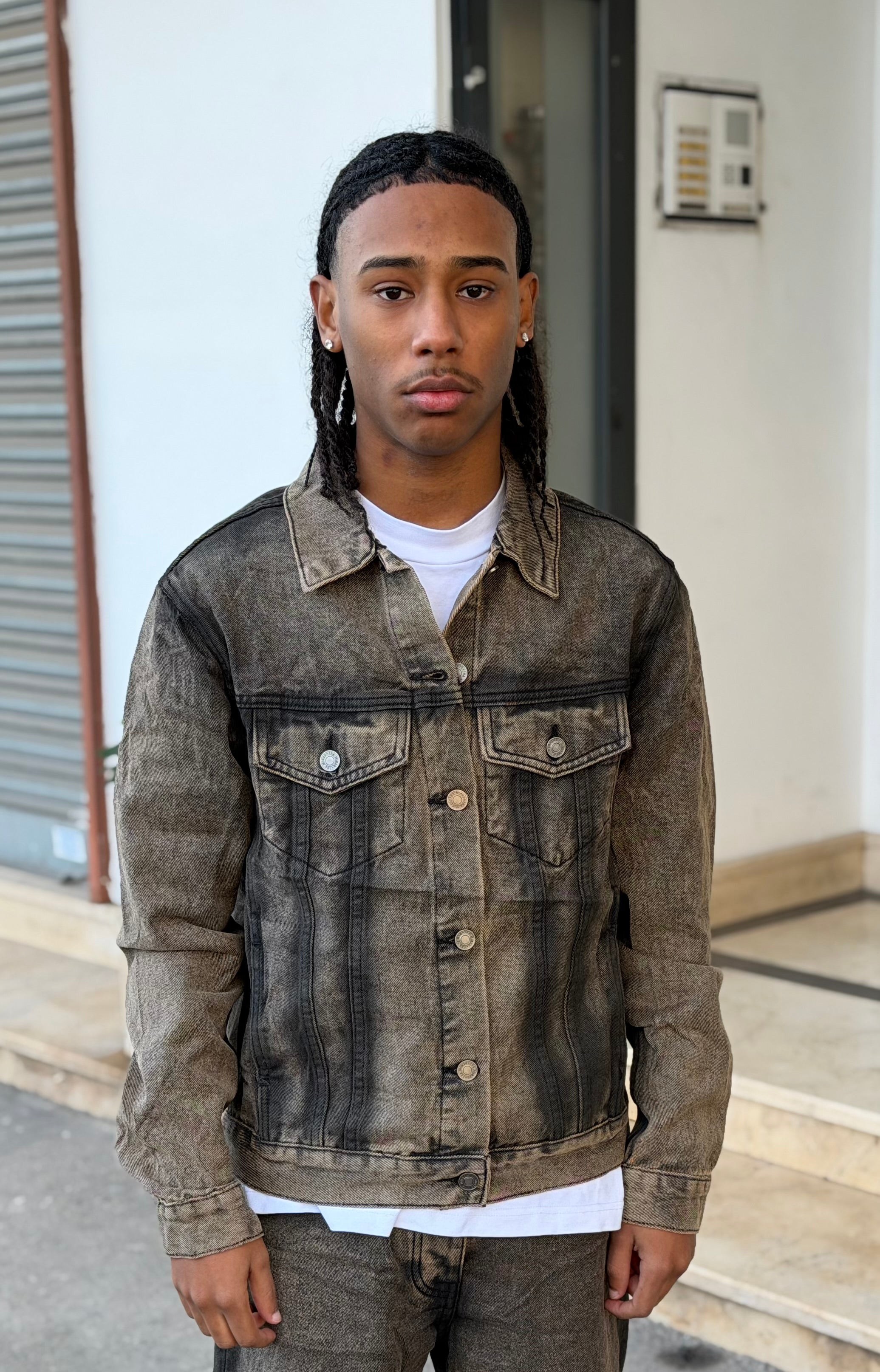 COORDSET DENIM BROWN JC8190G