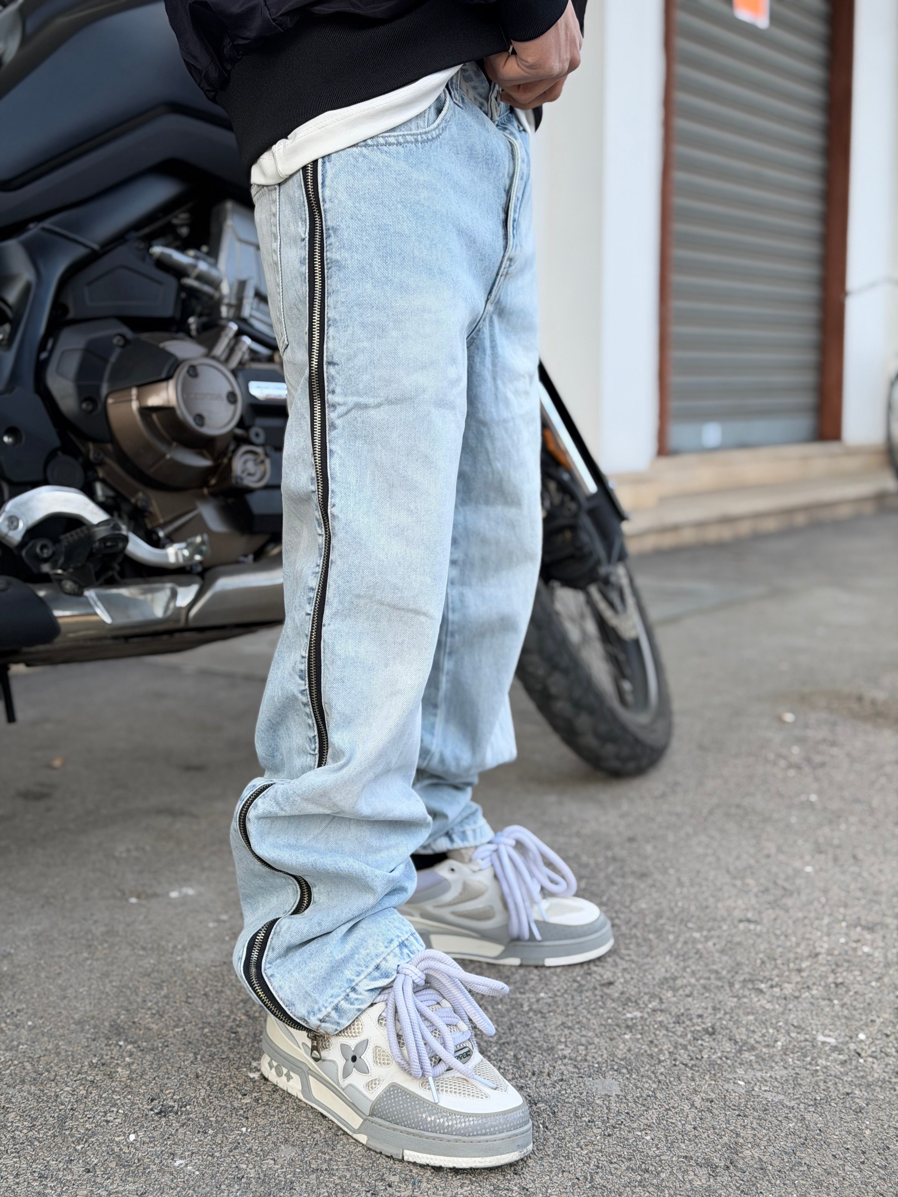 JEANS FLARE ZIP M5-481