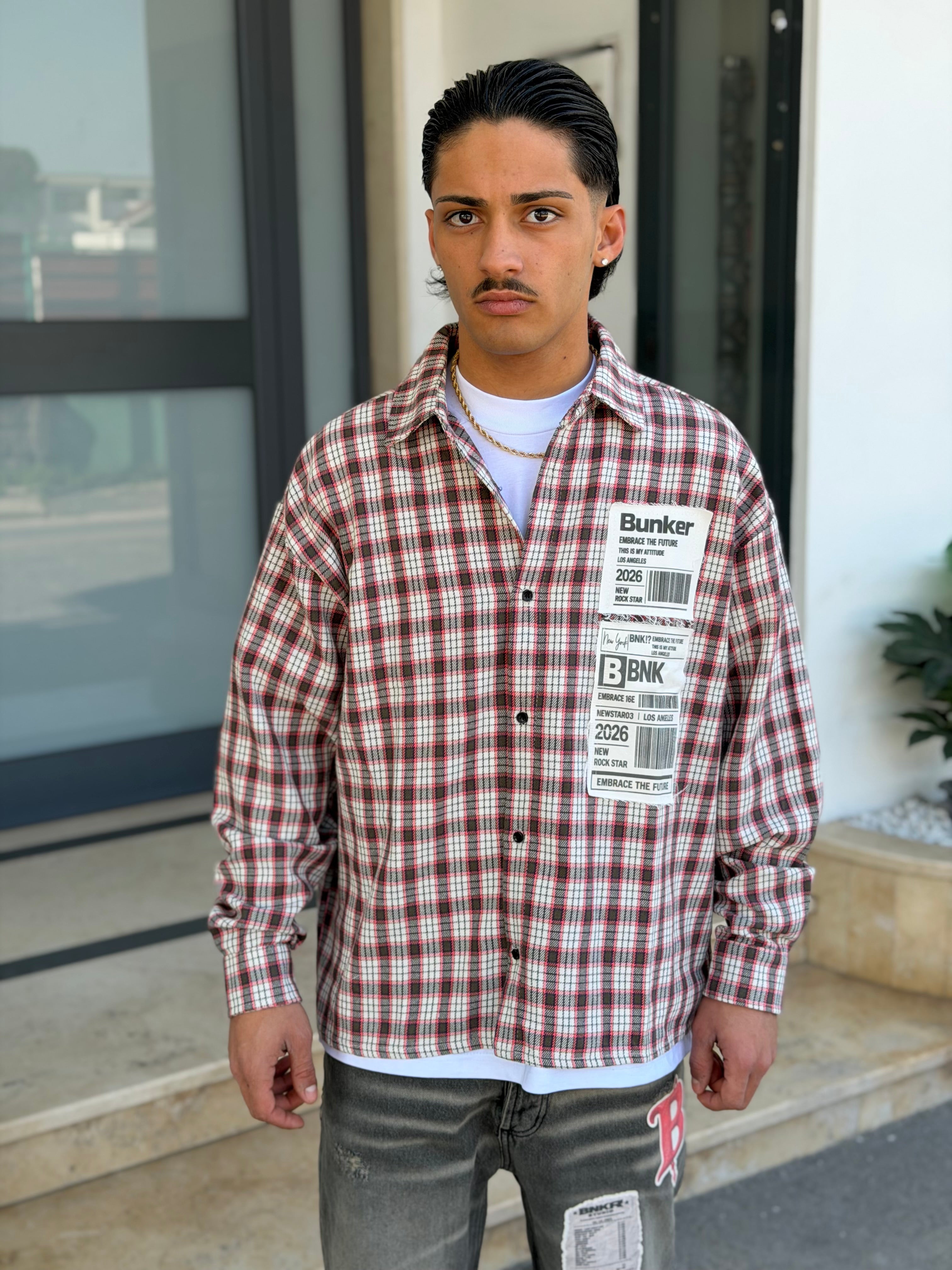 CAMICIA QUADRI BARCODE BUNKED