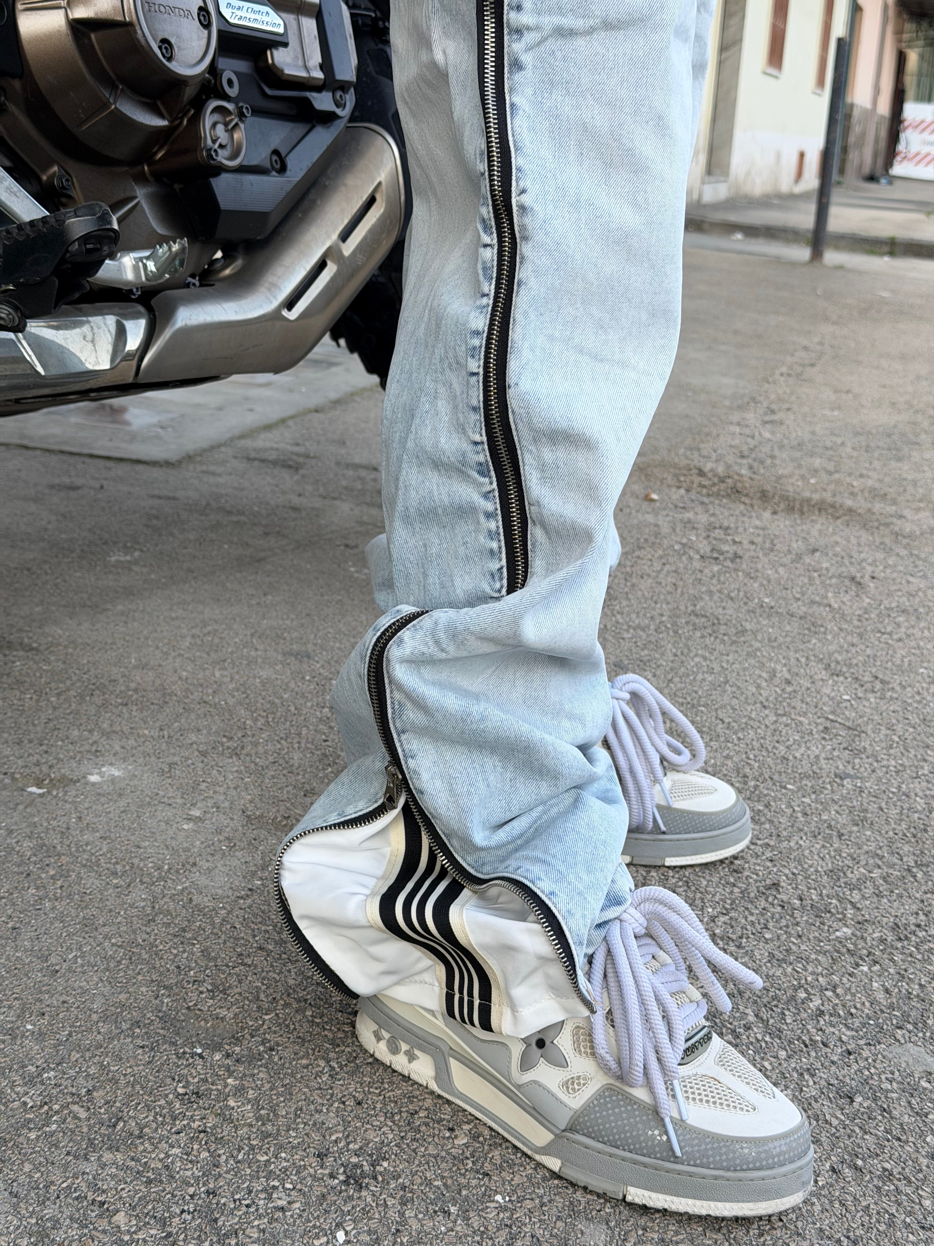 JEANS FLARE ZIP M5-481