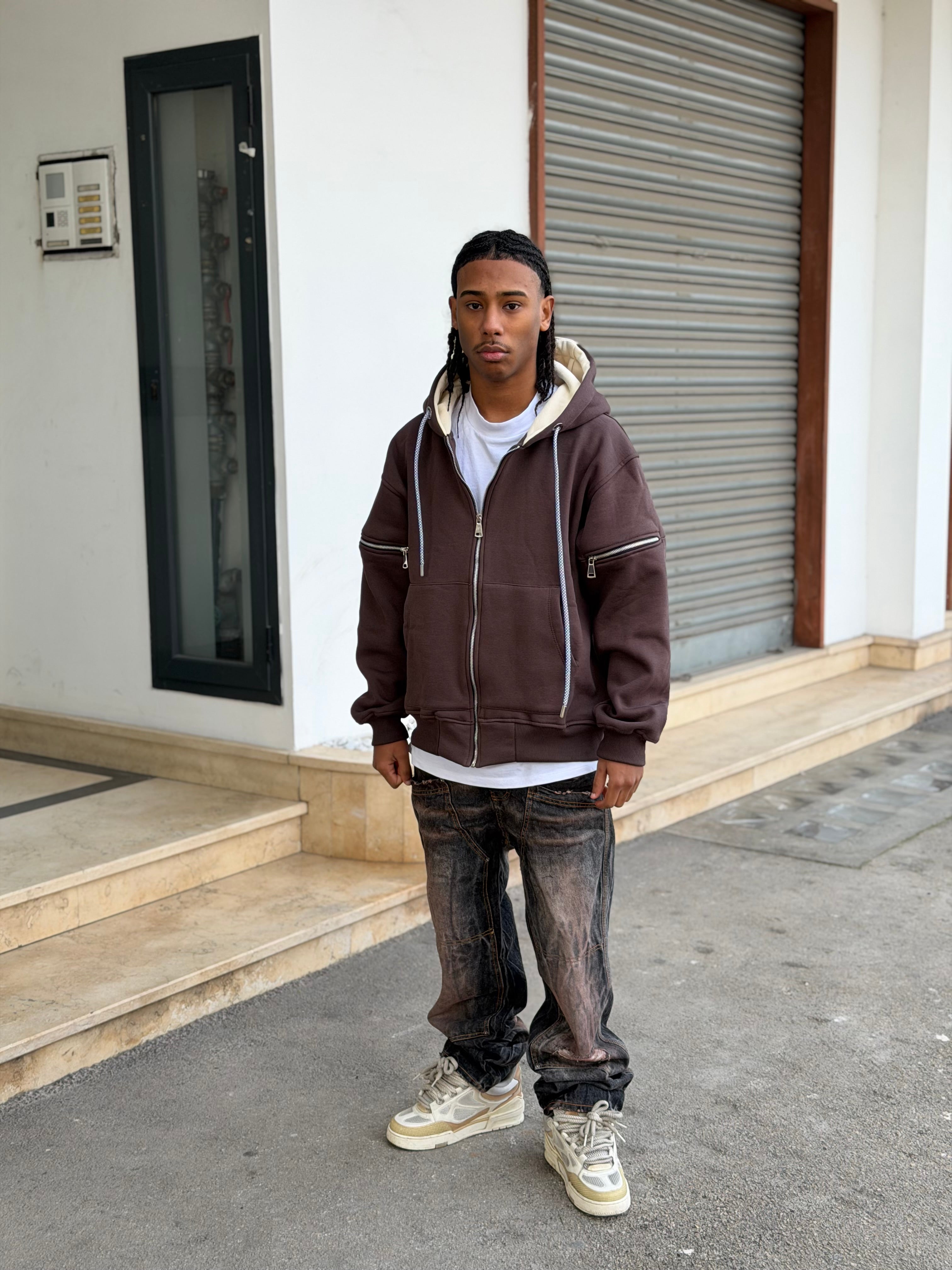 HOODIE DOUBLE ZIP-COLOR JM (154)